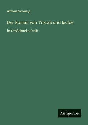 Arthur Schurig - Roman von Tristan und Isolde, Häftad