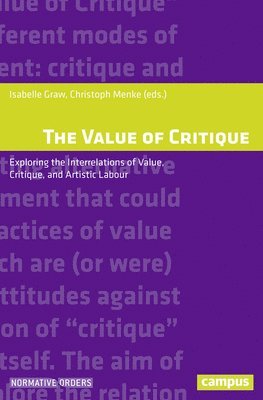 bokomslag Value of Critique