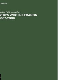 bokomslag Who's Who in Lebanon 2007-2008