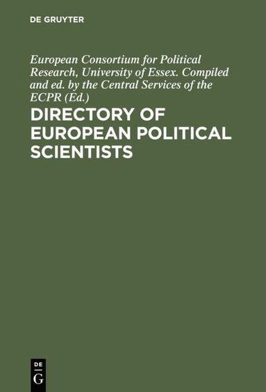 bokomslag Directory of European political scientists