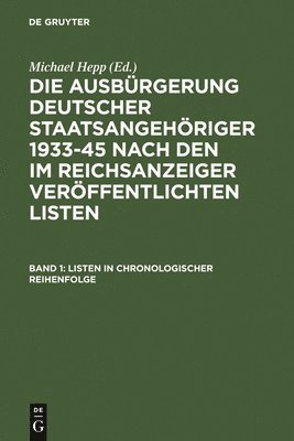 Listen in Chronologischer Reihenfolge / Lists in Chronological Order