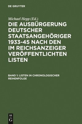 Listen in Chronologischer Reihenfolge / Lists in Chronological Order 1