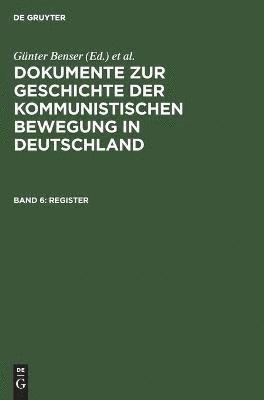 Günter Benser - Register, Inbunden