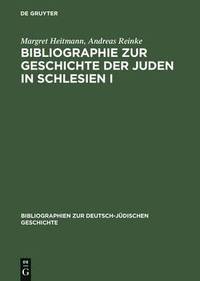 bokomslag Bibliographie Zur Geschichte Der Juden in Schlesien I