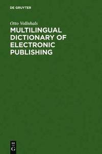 bokomslag Multilingual Dictionary of Electronic Publishing