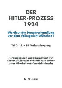 bokomslag Hitler-Proze 1924 Tl.3