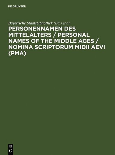 Bayerische Staatsbibliothek, Claudia Fabian - Personennamen des Mittelalters, Inbunden