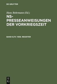 bokomslag 1938. Register