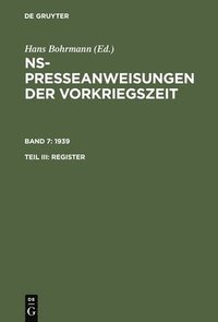 bokomslag 1939. Register