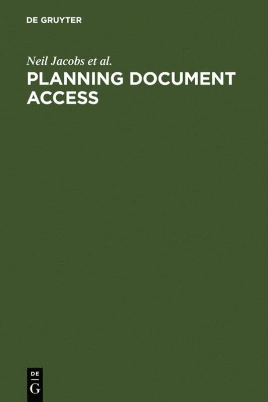 Neil Jacobs, Anne Morris, Julie Woodfield, Eric Davies, Cliff McKnight - Planning Document Access, Inbunden