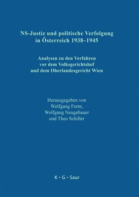 bokomslag NS-Justiz und politische Verfolgung in sterreich 19381945