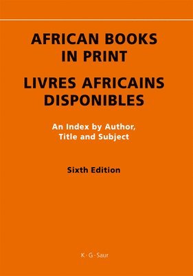 Cécile Lomer - African Books in Print, Inbunden