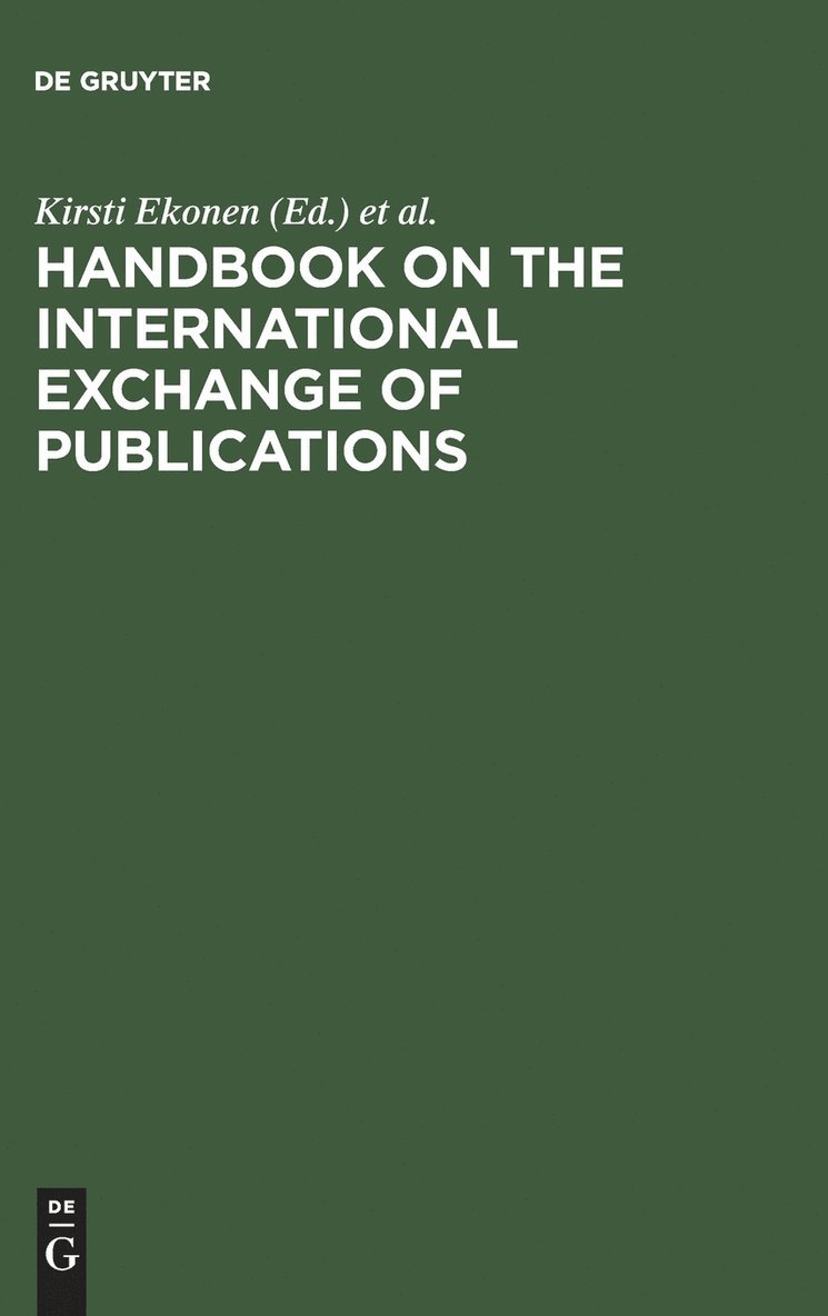 Handbook on the International Exchange of Publications 1