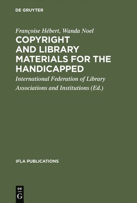 Copyright and library materials for the handicapped 1