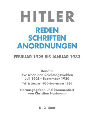 Christian Hartmann - Januar 1930 - September 1930, Inbunden