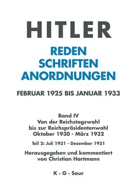 bokomslag Juli 1931 - Dezember 1931