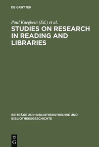 bokomslag Studies on research in reading and libraries