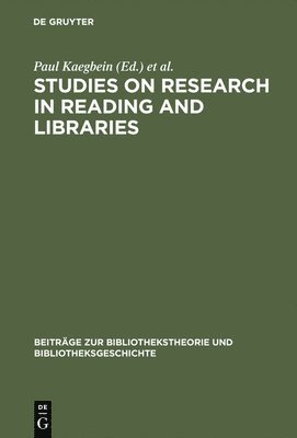 bokomslag Studies on research in reading and libraries