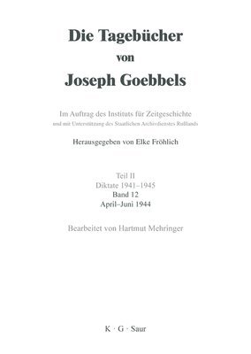 Hartmut Mehringer - April - Juni 1944, Inbunden