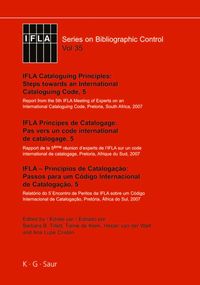 bokomslag IFLA Cataloguing Principles: Steps towards an International Cataloguing Code, 5