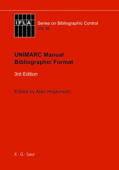 Alan Hopkinson - UNIMARC Manual, Inbunden