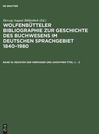 bokomslag Register der Verfasser und anonymen Titel