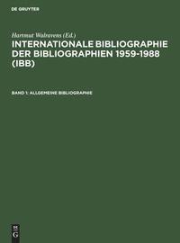 bokomslag Allgemeine Bibliographie