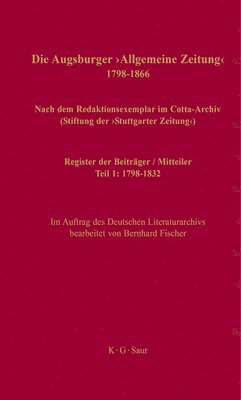 Bernhard Fischer - Register der Beiträger / Mitteiler, Inbunden