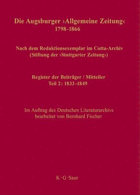 Register der Beiträger / Mitteiler
