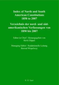 bokomslag Index of North and South American Constitutions 1850 to 2007