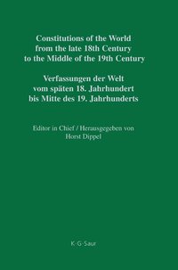 bokomslag Constitutions of the World from the late 18th Century to the Middle of  the 19th Century, Part V, New Ireland - Rhode Island