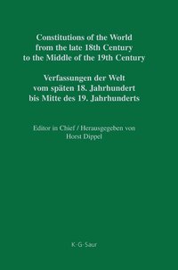 bokomslag Constitutions of the World from the late 18th Century to the Middle of  the 19th Century, Part VII, Vermont - Wisconsin / Addendum et Corrigendum