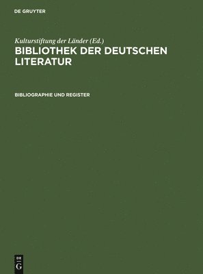 bokomslag Bibliographie und Register