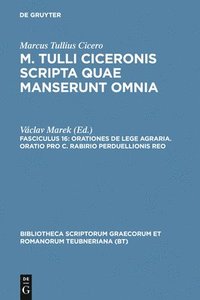bokomslag Orationes de Lege Agraria. Oratio Pro C. Rabirio Perduellionis Reo