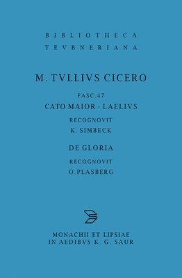 bokomslag Cato Maior. Laelius. de Gloria