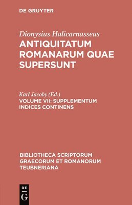 bokomslag Supplementum Indices Continens