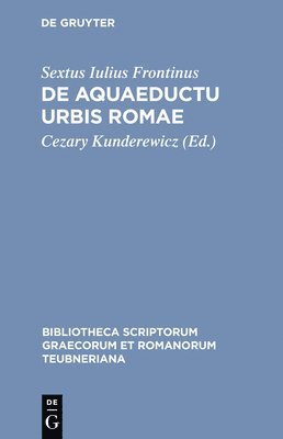 bokomslag de Aquaeductu Urbis Romae