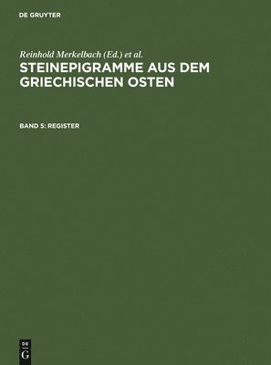 Reinhold Merkelbach, Josef Stauber - Register, Inbunden