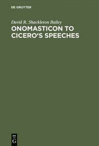 bokomslag Onomasticon to Cicero's Speeches