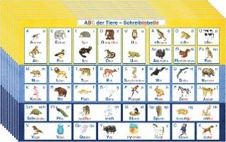 bokomslag ABC der Tiere 1 - Silbenfibel¿ - Kartonbeilage 'Schreibtabelle', VPE 10