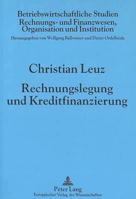 bokomslag Rechnungslegung Und Kreditfinanzierung