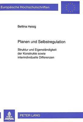 bokomslag Planen Und Selbstregulation