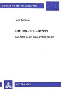 bokomslag Apeiron-Eon-Kenon