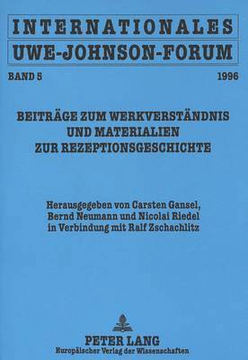 Internationales Uwe-Johnson-Forum. Band 5 (1996) 1