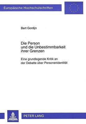 Die Person Und Die Unbestimmbarkeit Ihrer Grenzen 1