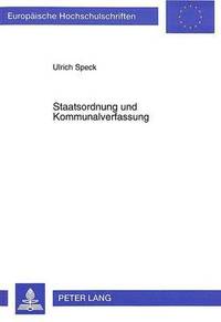 bokomslag Staatsordnung Und Kommunalverfassung
