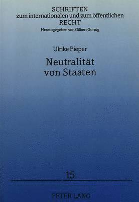 bokomslag Neutralitaet Von Staaten