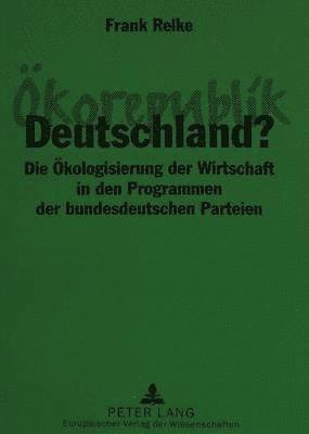 bokomslag Oekorepublik Deutschland?