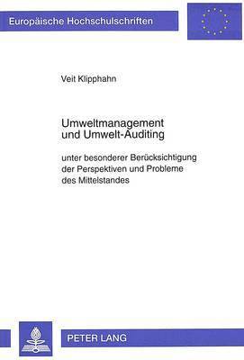 bokomslag Umweltmanagement Und Umwelt-Auditing