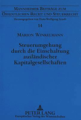 bokomslag Steuerumgehung Durch Die Einschaltung Auslaendischer Kapitalgesellschaften